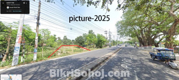 পাবনা বালিহালট মডেল মসজিদের সংলগ্ন ৪লেন রাস্তার সাথে ৮ কাঠা